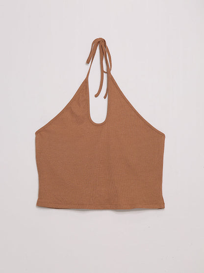 Halter Neck Keyhole Top