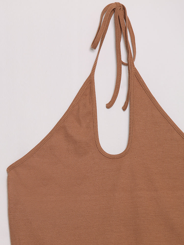 Halter Neck Keyhole Top