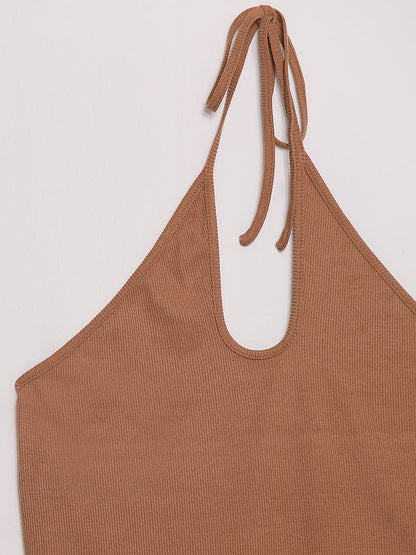 Halter Neck Keyhole Top