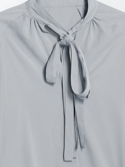 Extended Collar Lapel Blouse