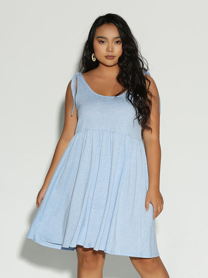 Tiered Knotted Shoulder Dress