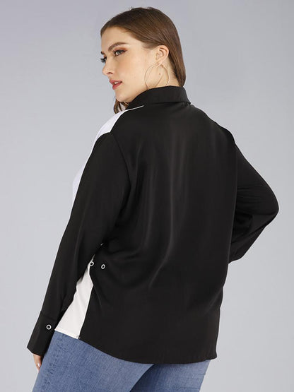 Patchwork Lapel Shirt