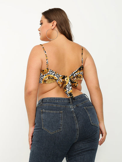 Leopard Print Bandana Tube Top