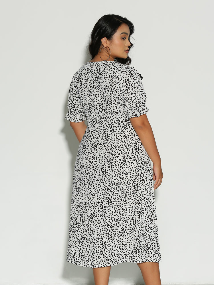 Leopard Bowknot Dress