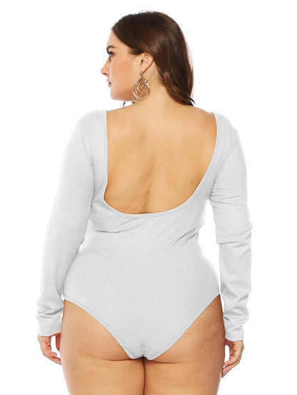 Button Up V-neck Knit Bodysuits