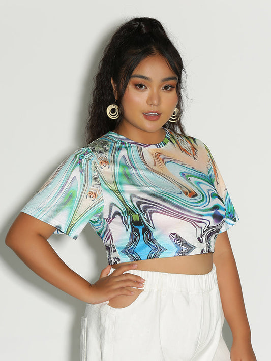Tie Dye Short Sleeve Top