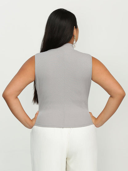 Round Neck Sleeveless Top