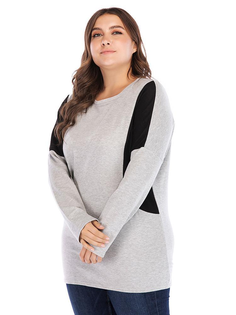 Patchwork Round Neck T-shirt