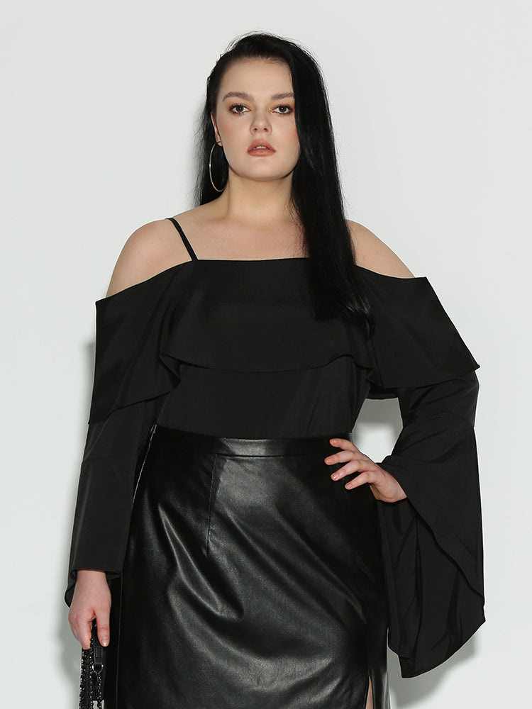 Off Shoulder Dolman Sleeve Top