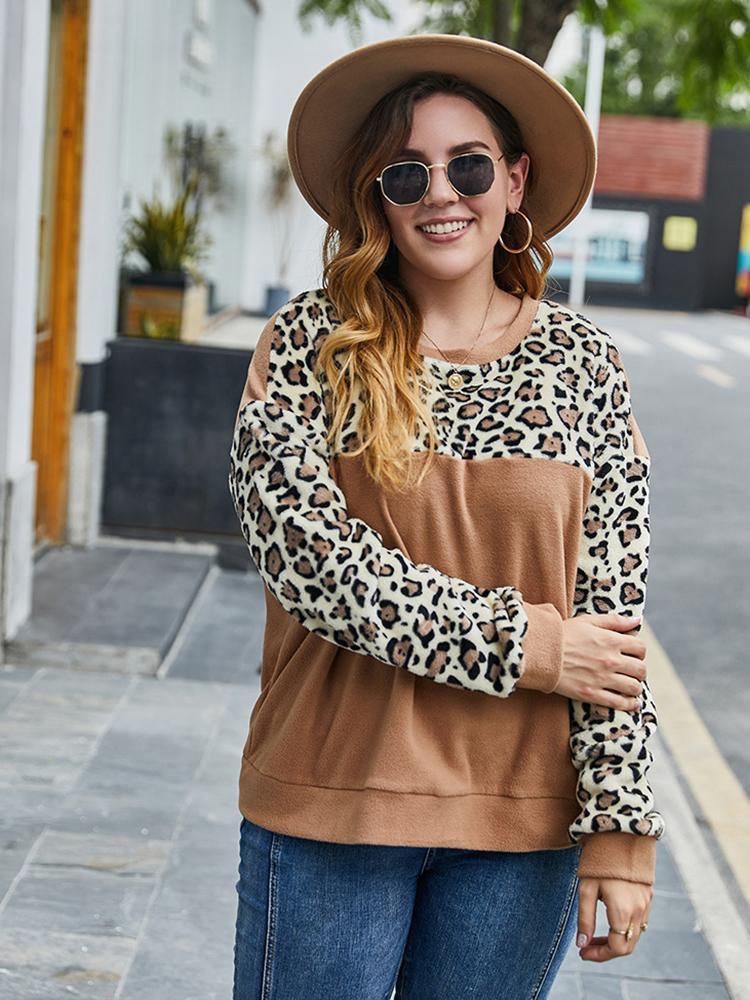 Casual Leopard Patchwork T-shirt