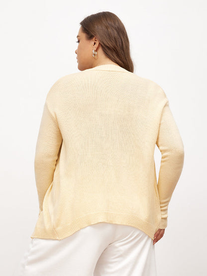 Solid Button Through Cardigan