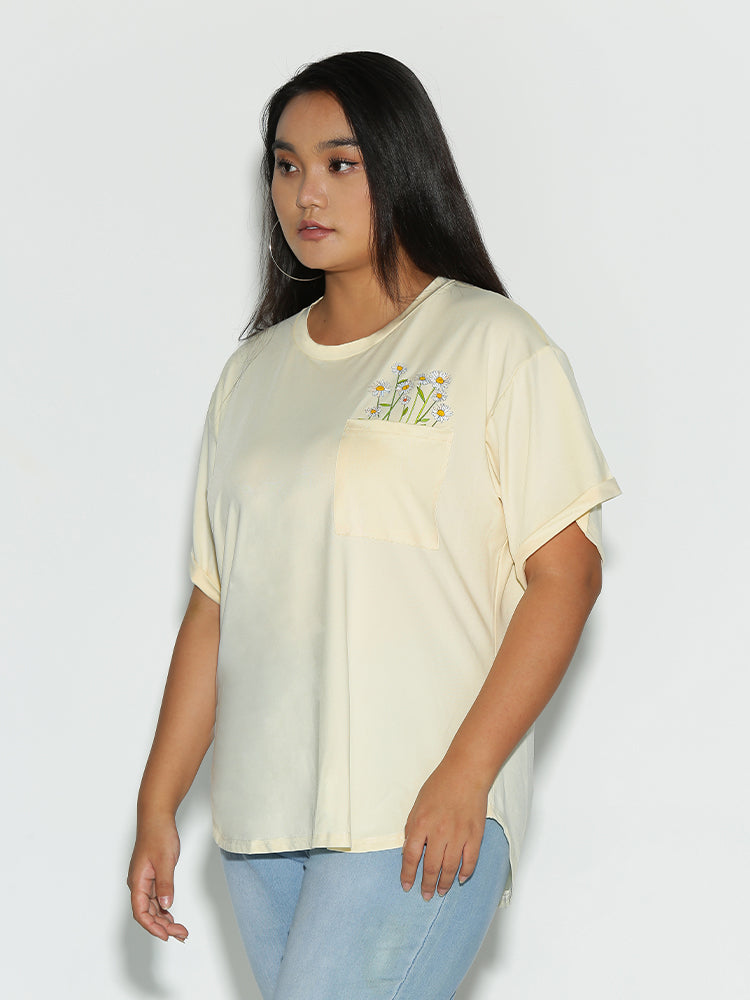 Round Neck Pocket T-Shirt