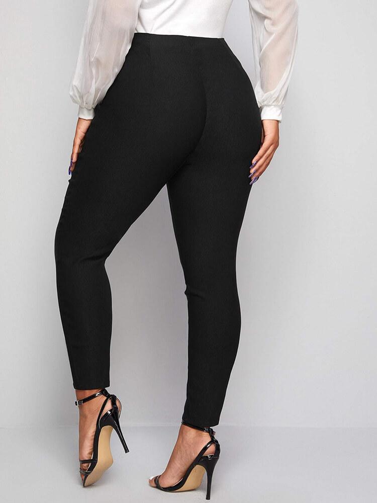 Beaded Slit Bodycon Pants