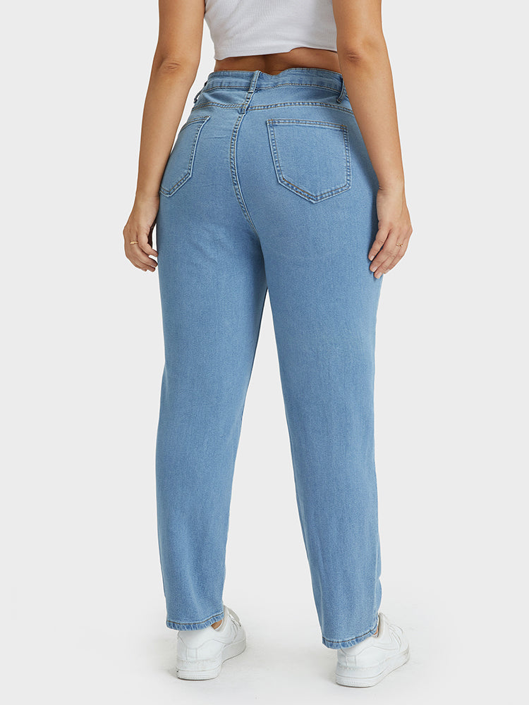 Basic High Waist Pocket Jeans
