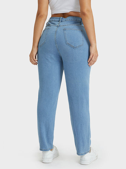 Basic High Waist Pocket Jeans