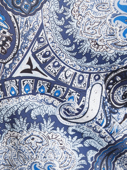 Paisley Pattern Contrast Lace Cami Top