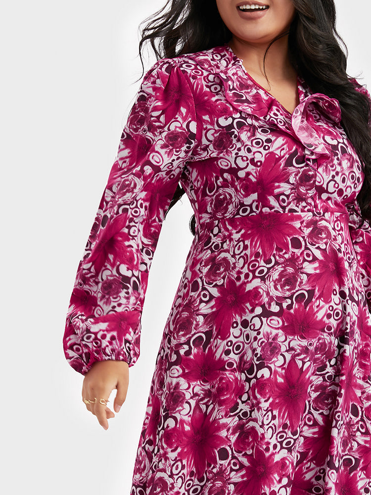 Floral Ruffles Maxi Dress