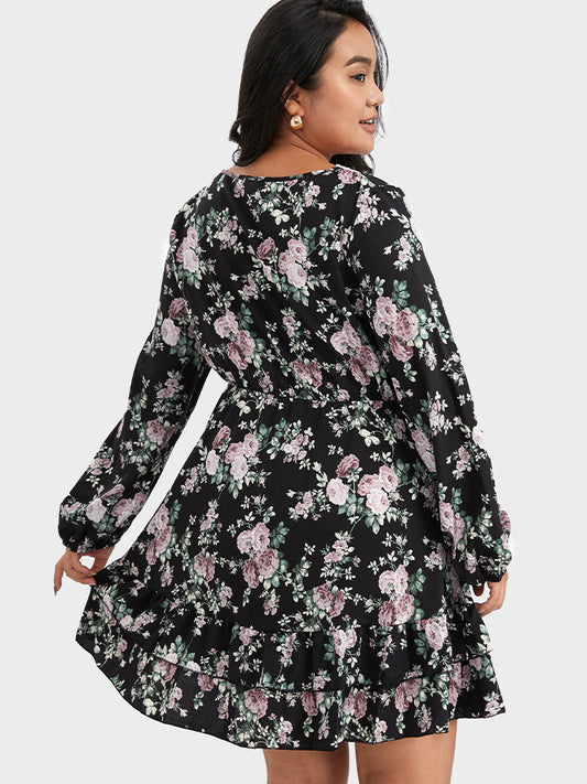 Floral Lace Patchwork Dress