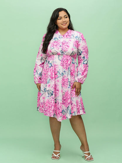 Floral Button Front Dress