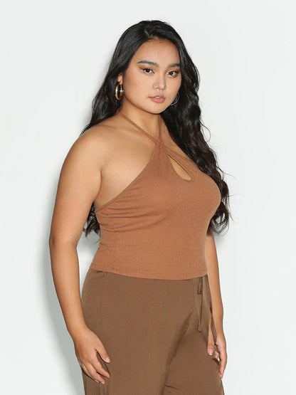 Halter Neck Keyhole Top