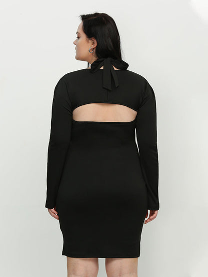 Halter Neck Keyhole Dress