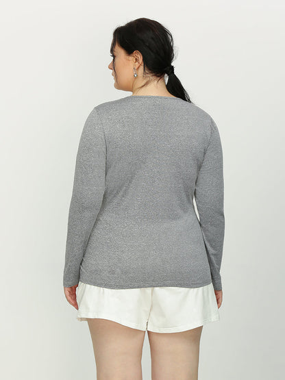 Solid Color Round Neck Basic T-shirt