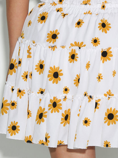 Daisy Ruffle Hem Skirt