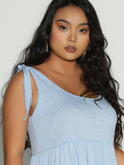 Tiered Knotted Shoulder Dress