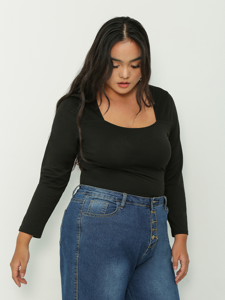 Square Neck Basic T-shirt