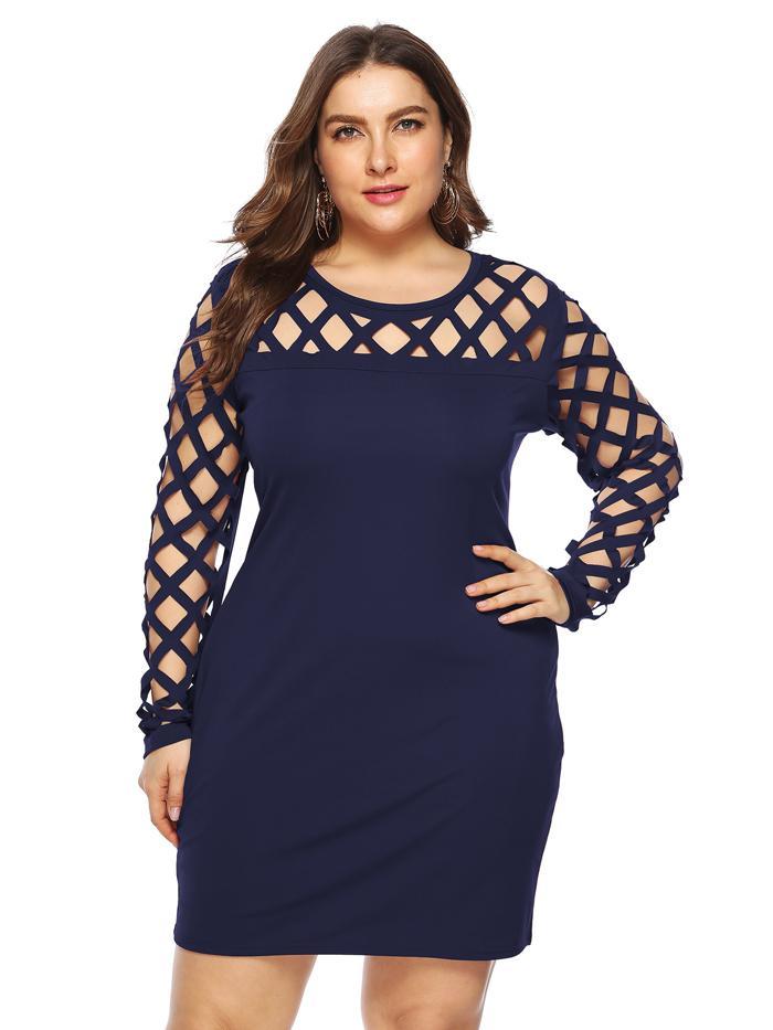 Hollow Out Slim Fit Dress