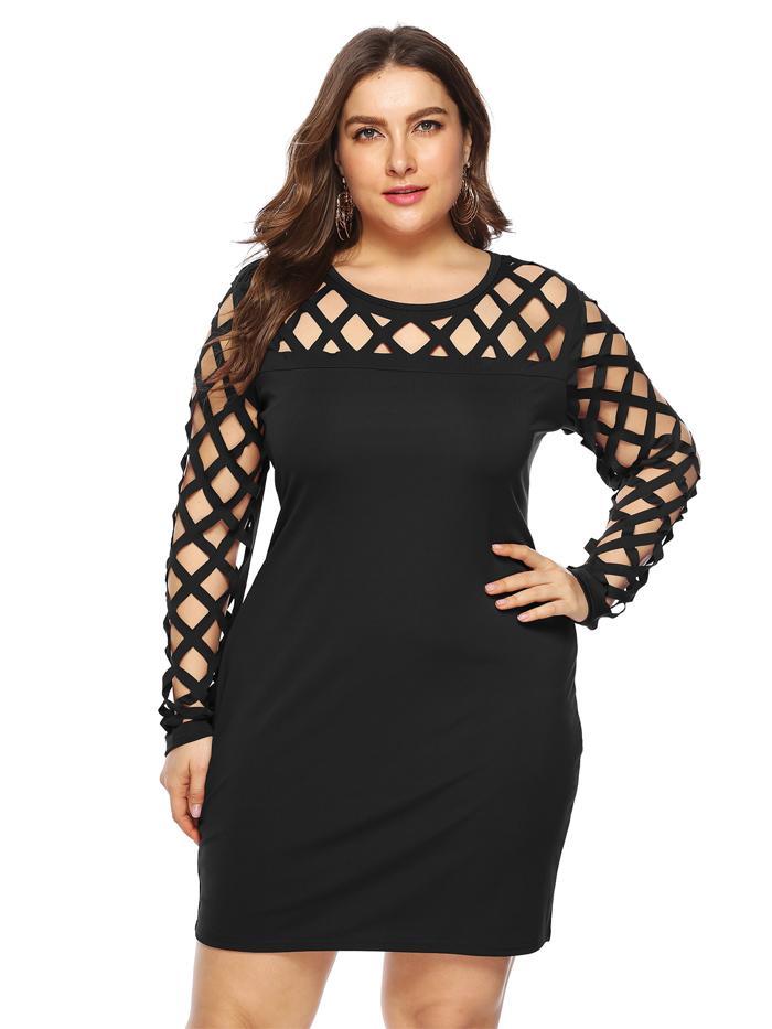 Hollow Out Slim Fit Dress