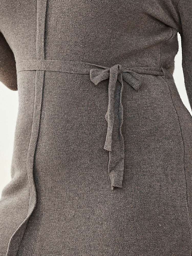 Knotted Bodycon Sweater Dress