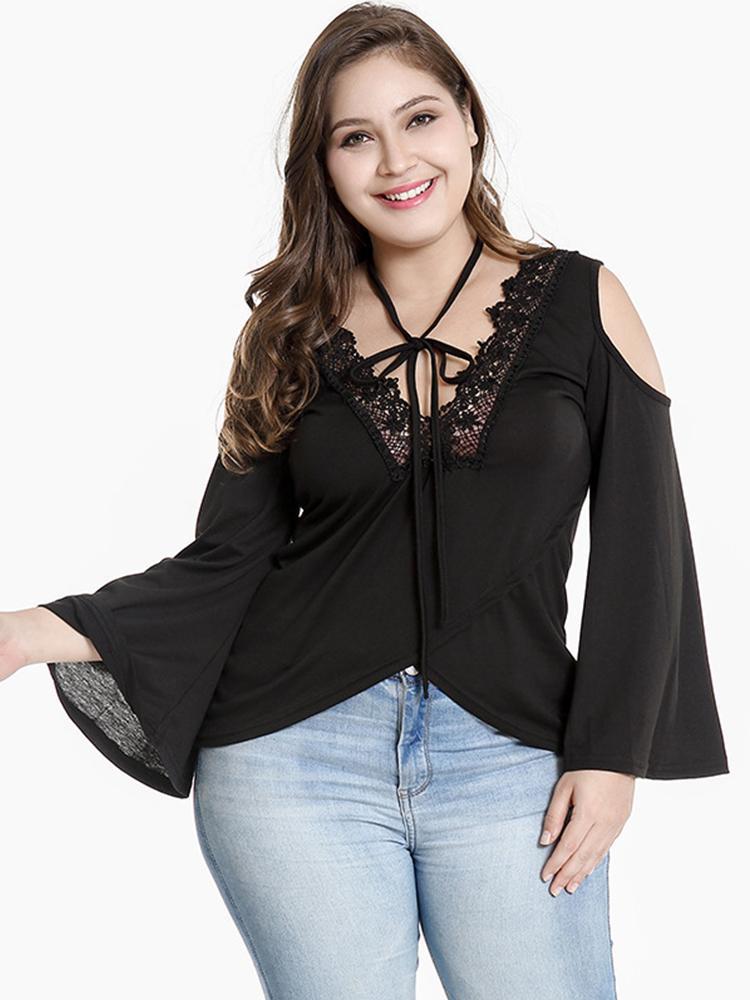 Lace Hollow Out Sexy Halter Top