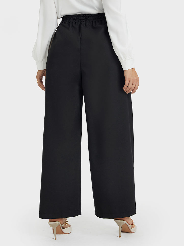 Asymmetrical Wide Leg Pants
