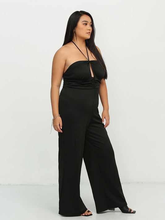 Keyhole Halter Neck Jumpsuit