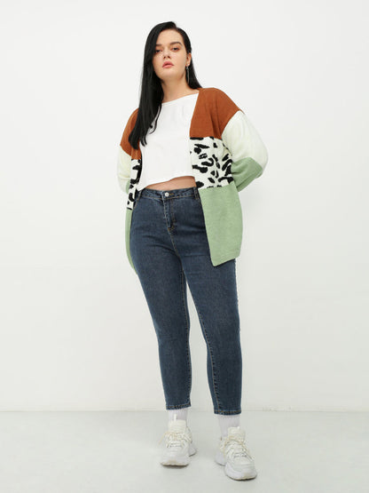 Leopard Color Block Cardigan