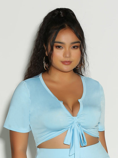 Bowknot Notched Front Top