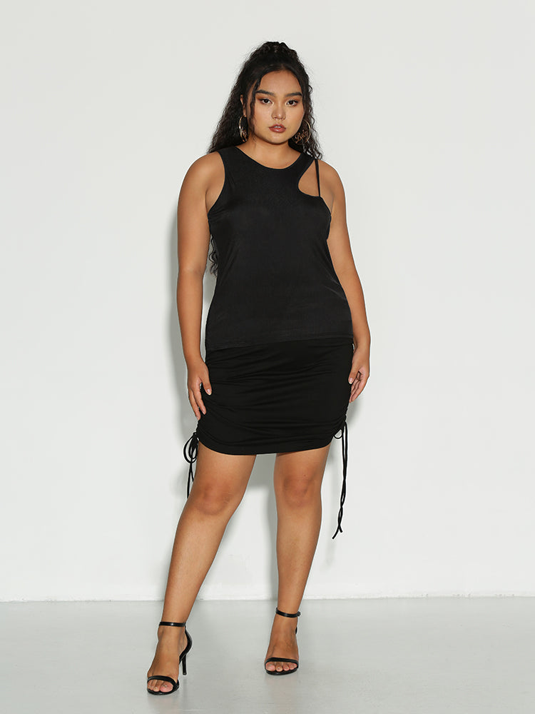 Cut Out Side Knotted Dress