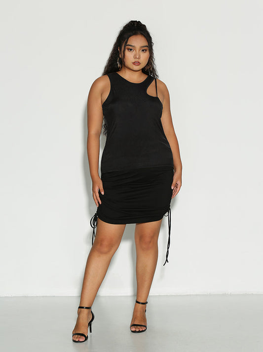 Cut Out Side Knotted Dress