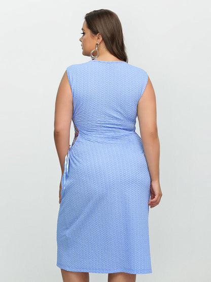 Cut Out Cross Knotted Sides Dress
