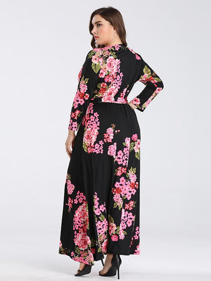 Floral Printed Wrap Maxi Dress
