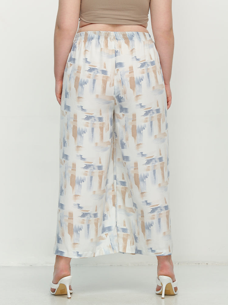 Colorblock Painting Drawstring Pants