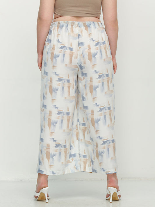 Colorblock Painting Drawstring Pants