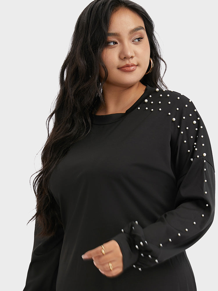 Beaded Long Sleeve Dress