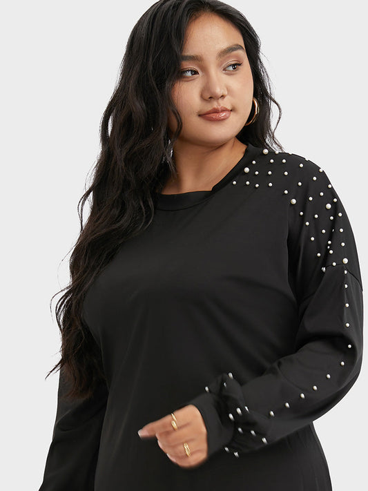 Beaded Long Sleeve Dress