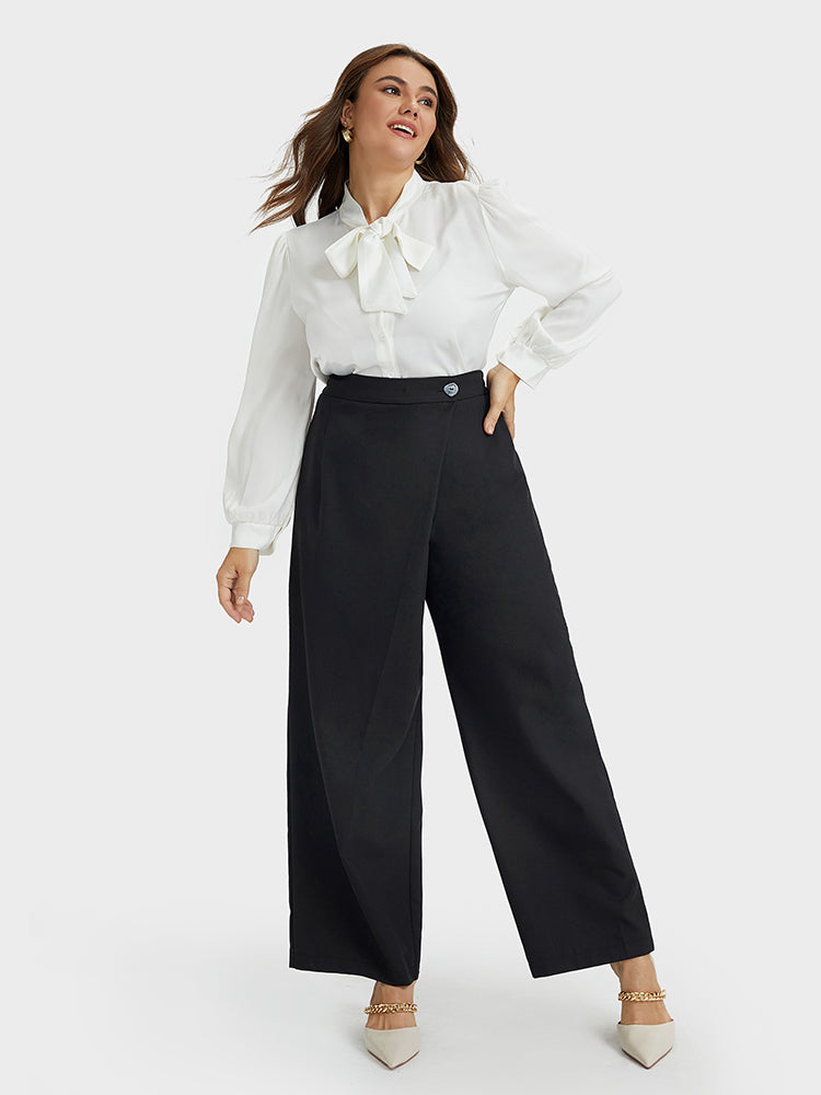 Asymmetrical Wide Leg Pants