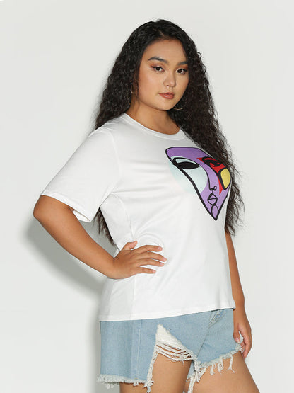 Face Figure Print T-Shirt