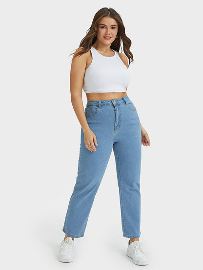 Basic High Waist Pocket Jeans