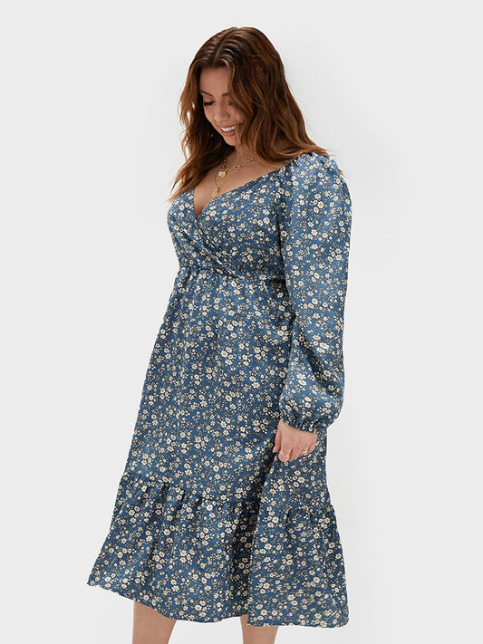 Floral V-Neck Dresses