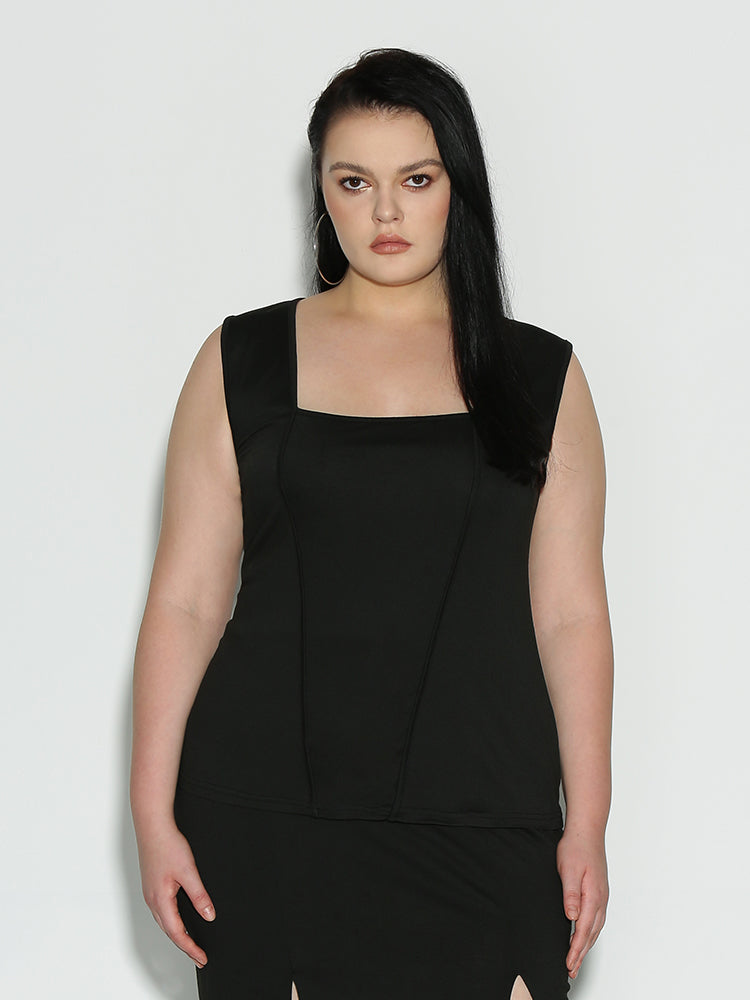 Square Neck Sleeveless Top